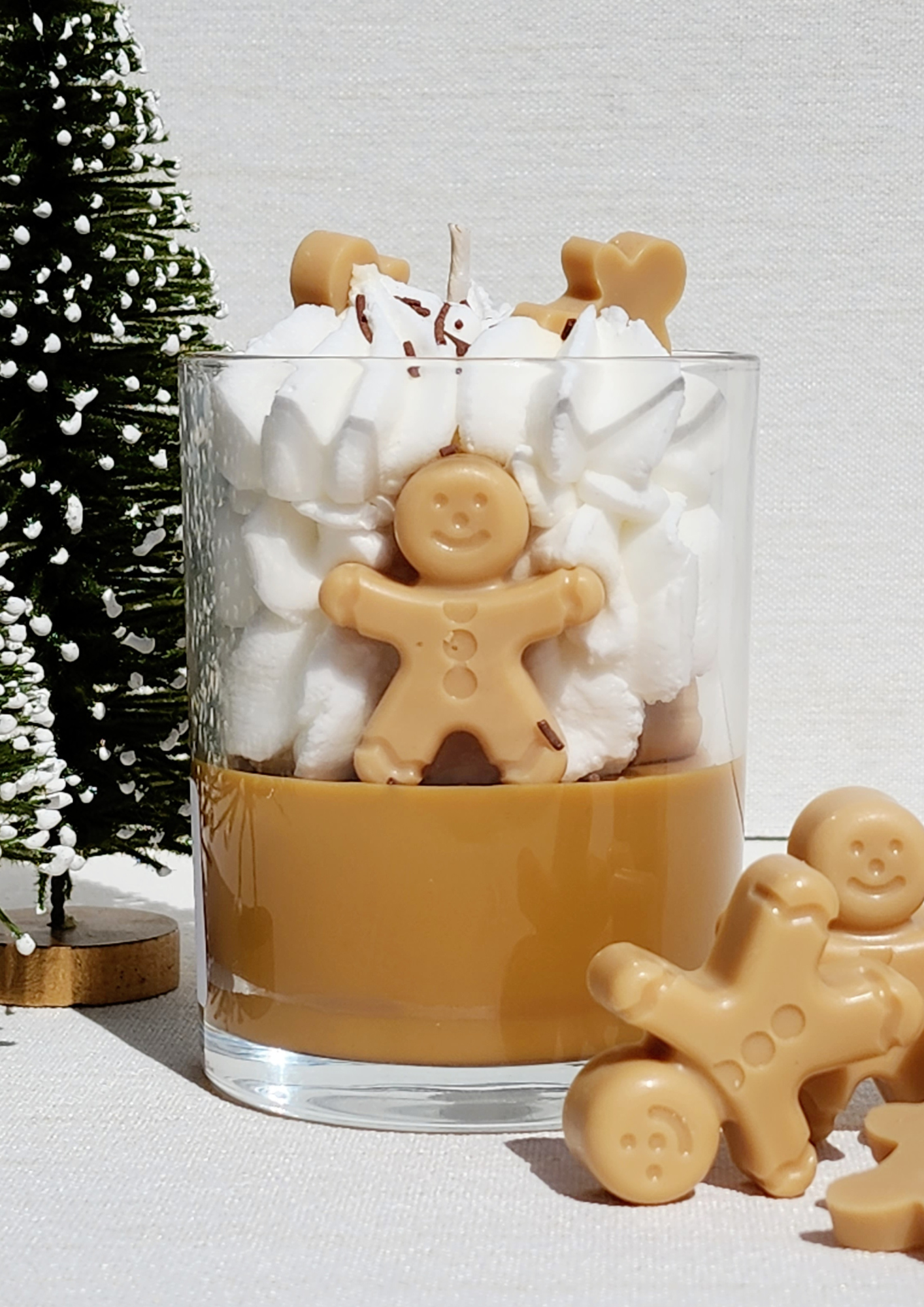 christmas candle gingerbread dessert candle soy wax scented hand poured
