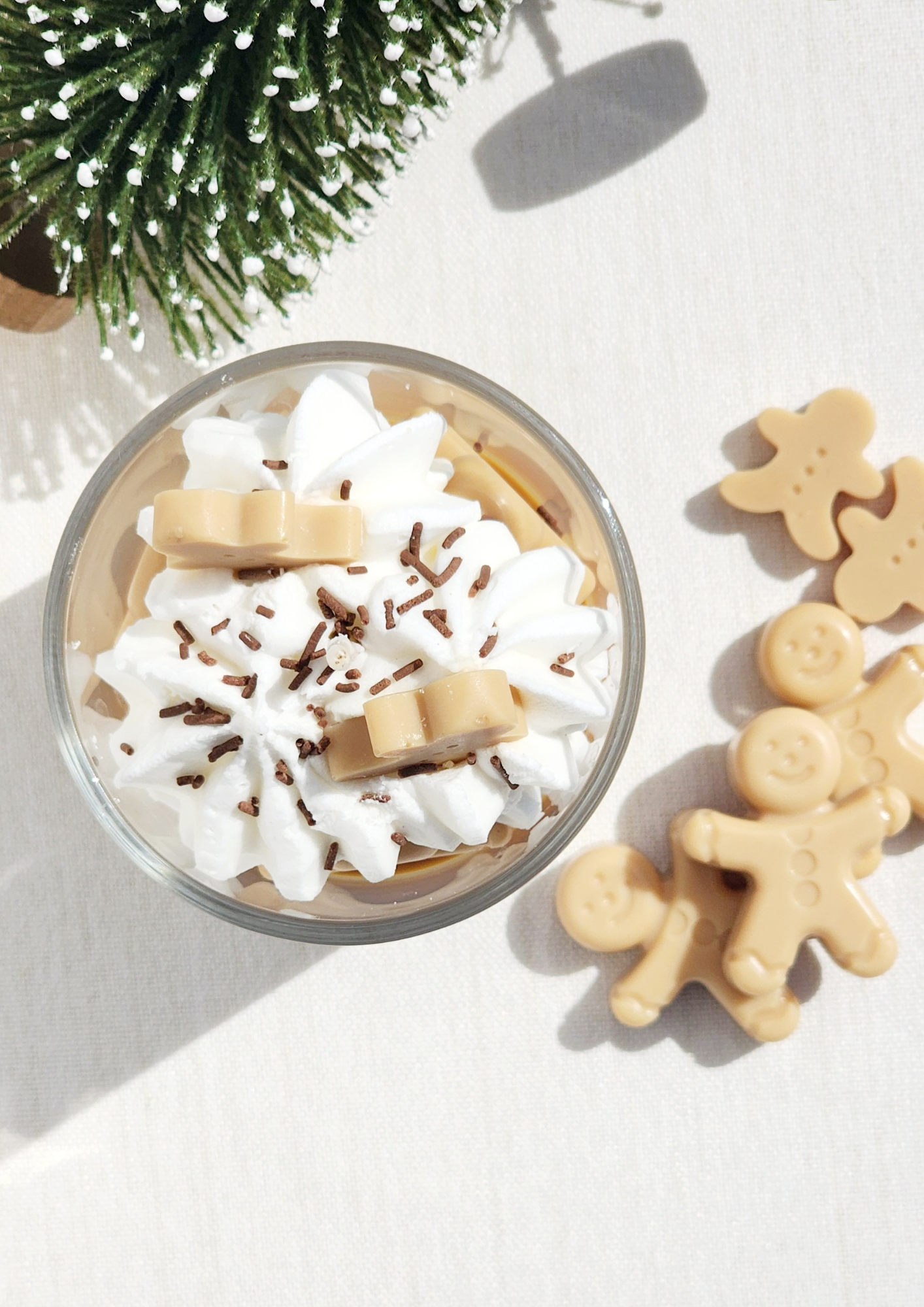 christmas candle gingerbread dessert candle soy wax scented hand poured
