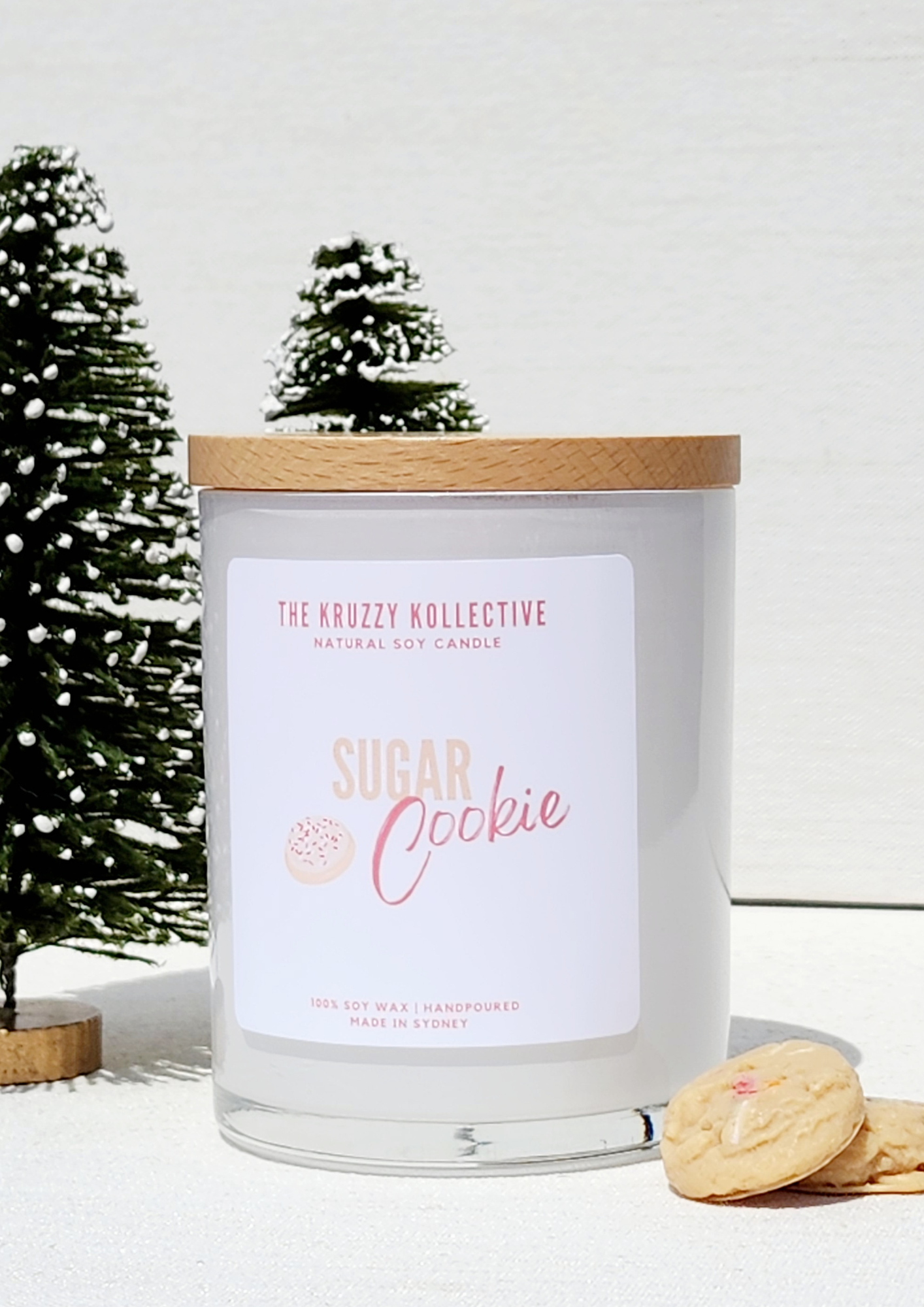 christmas candle sugar cookie candle soy wax scented hand poured