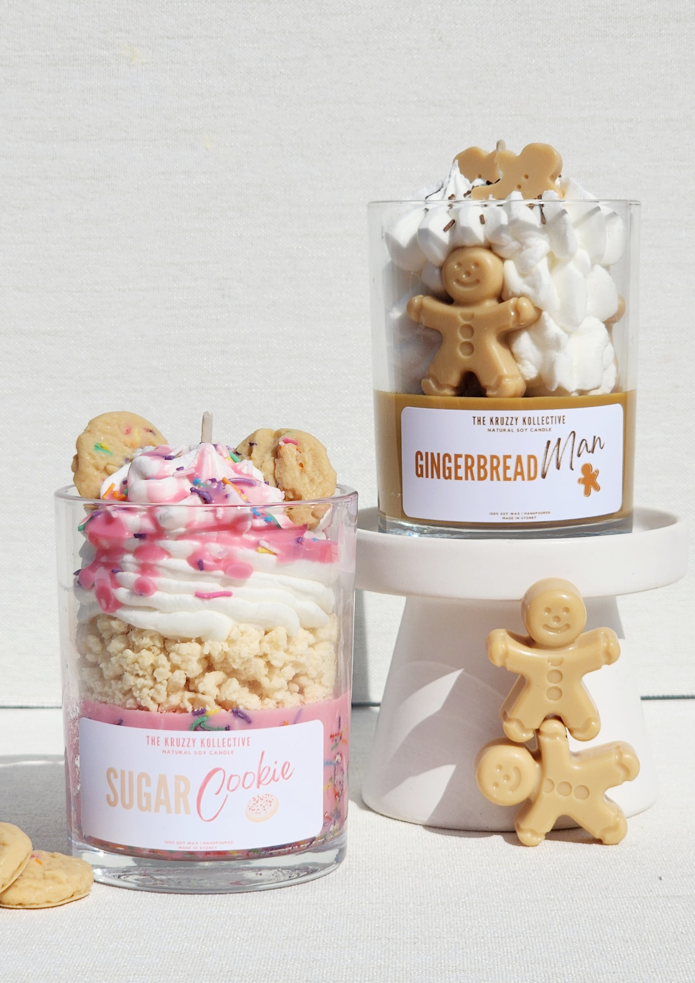 christmas candle gift set bundle dessert candle soy wax scented hand poured