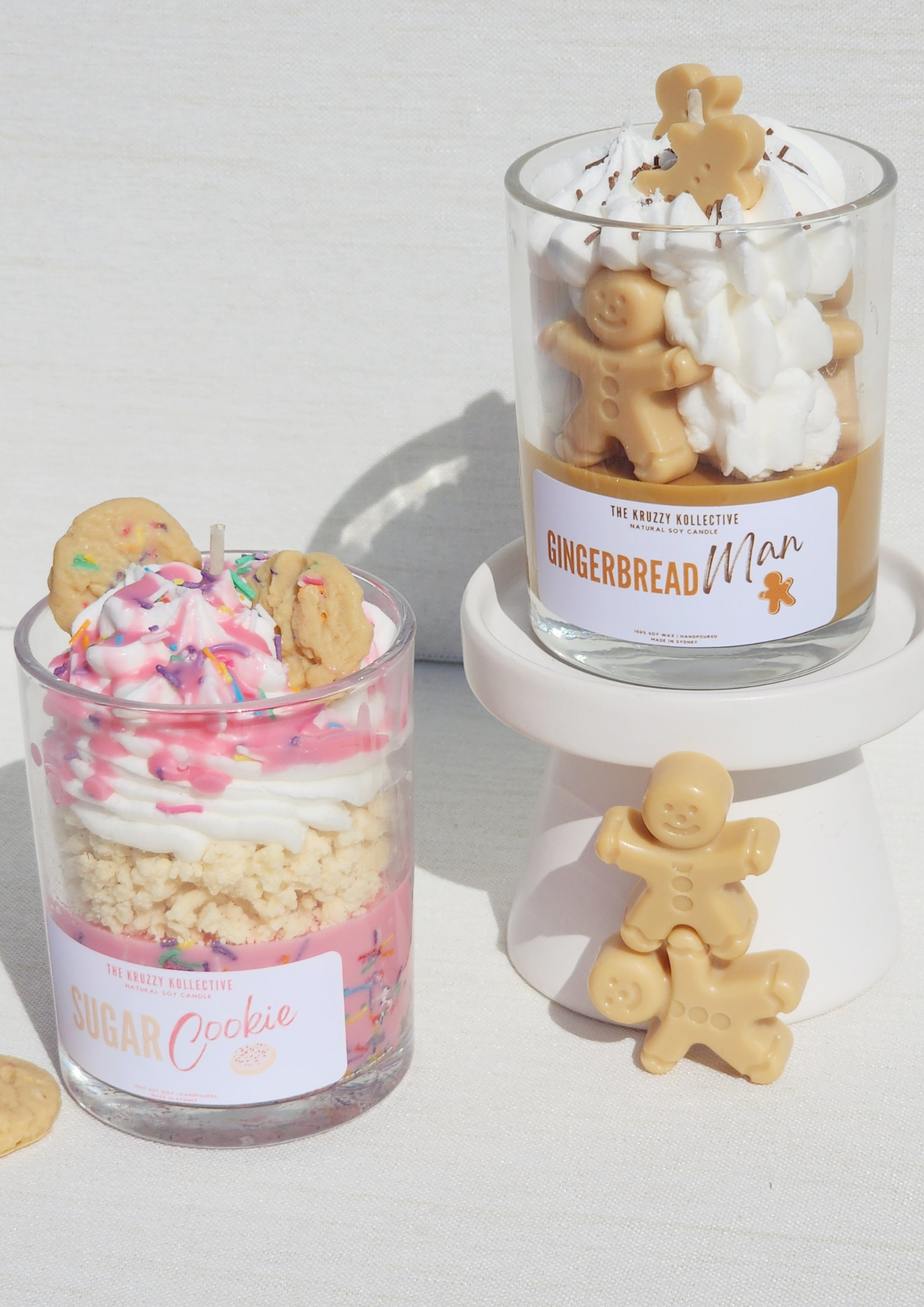 christmas candle gift set bundle dessert candle soy wax scented hand poured