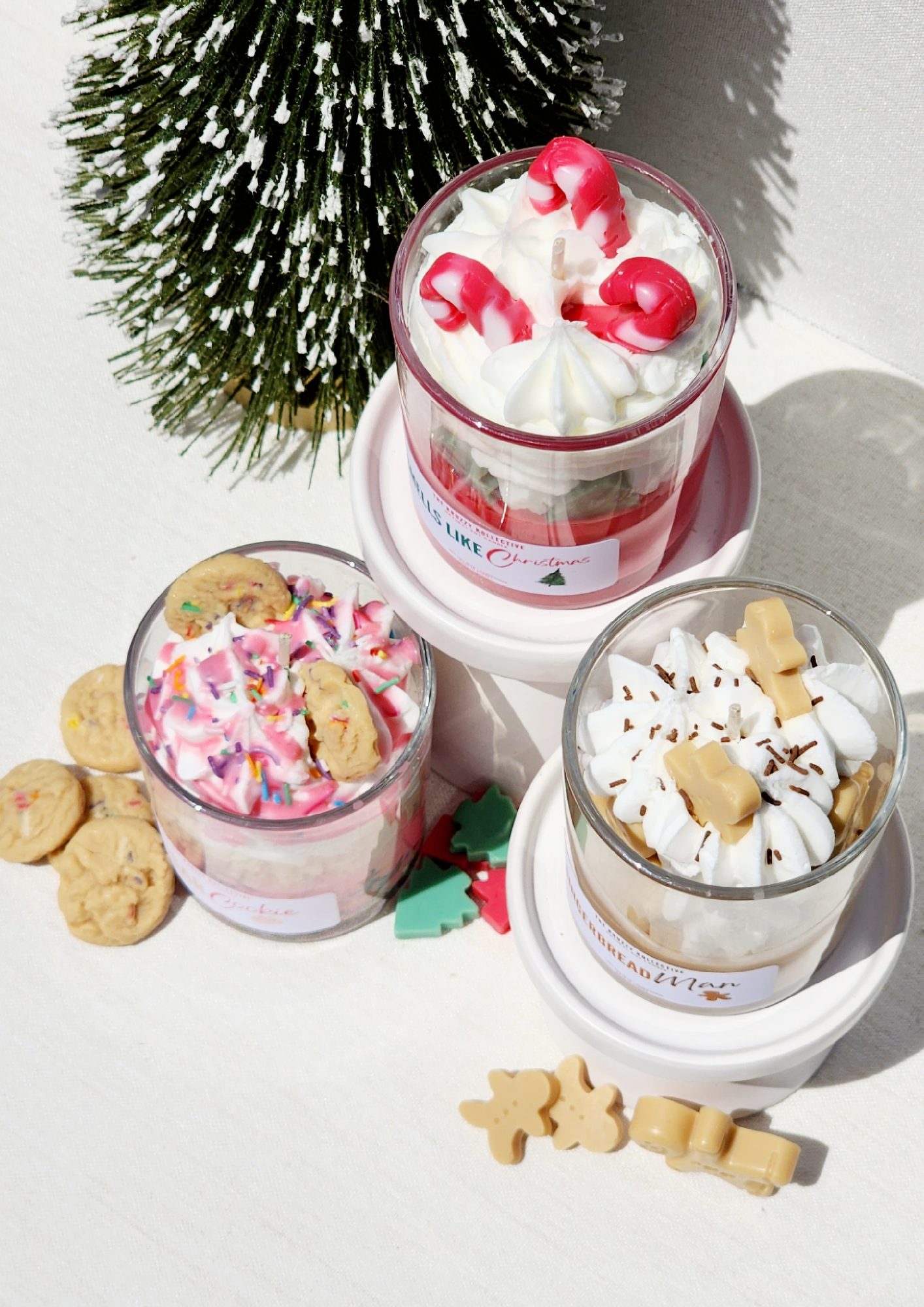 christmas candle gift set bundle dessert candle soy wax scented hand poured