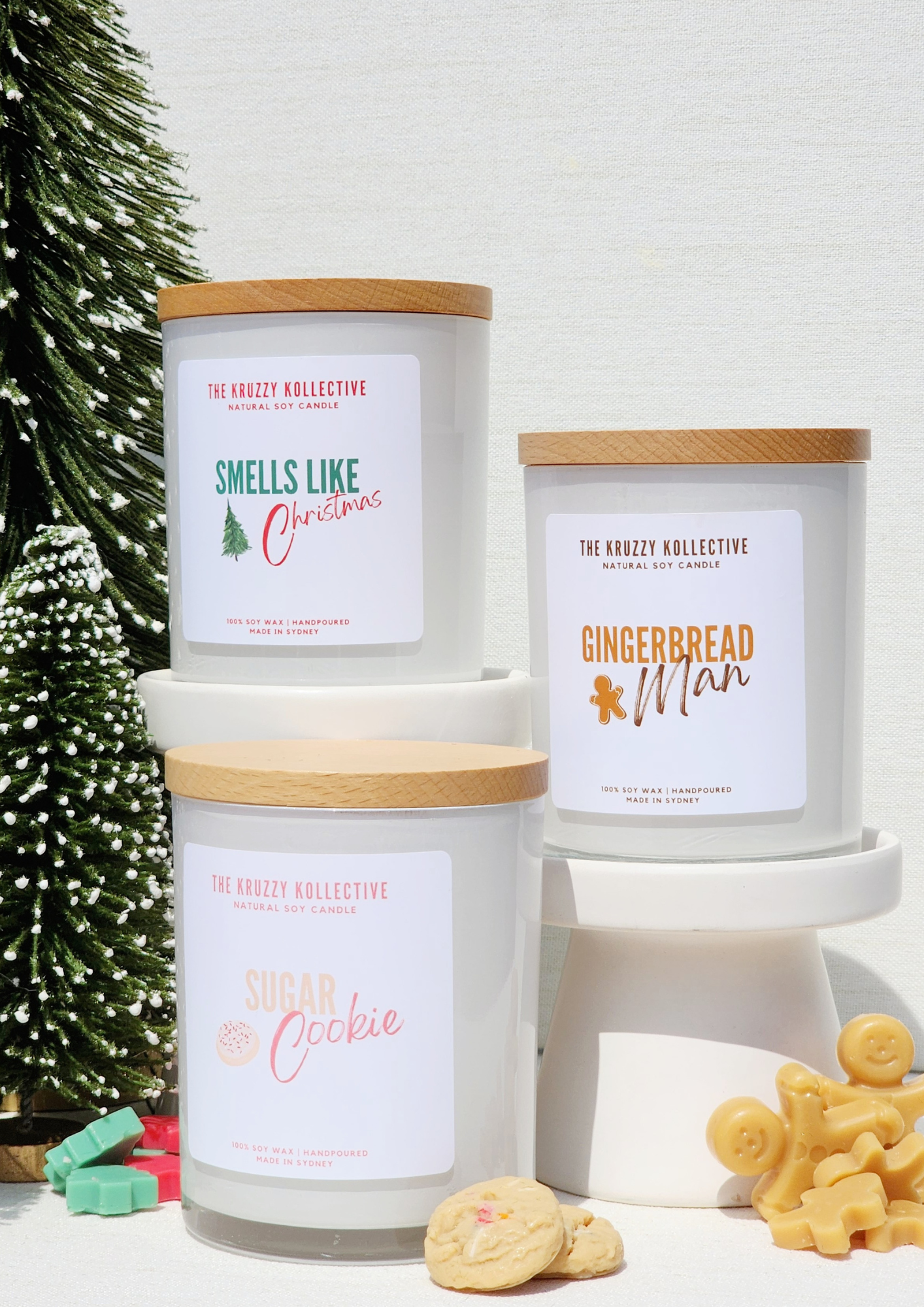 christmas candle gift set bundle candle soy wax scented hand poured