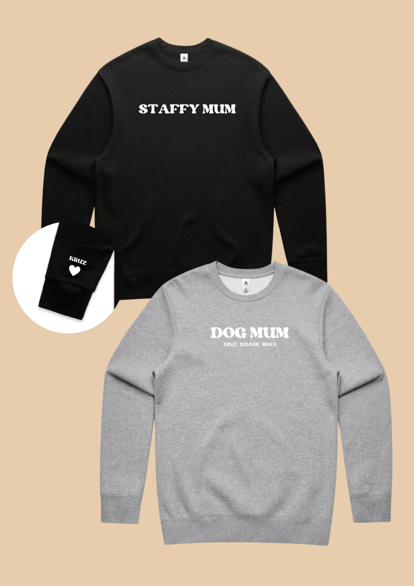dog mum quote crew dog lover crew neck sweatshirt jumper customisable custom dog mum