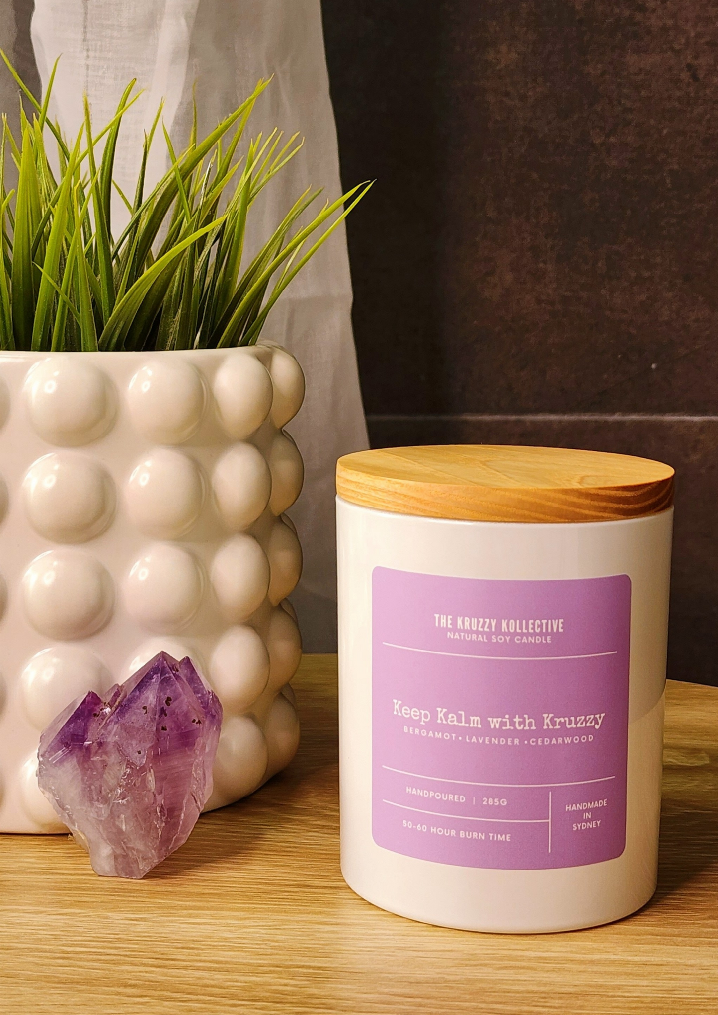 lavender soy wax candle paw print gift for dog lovers
