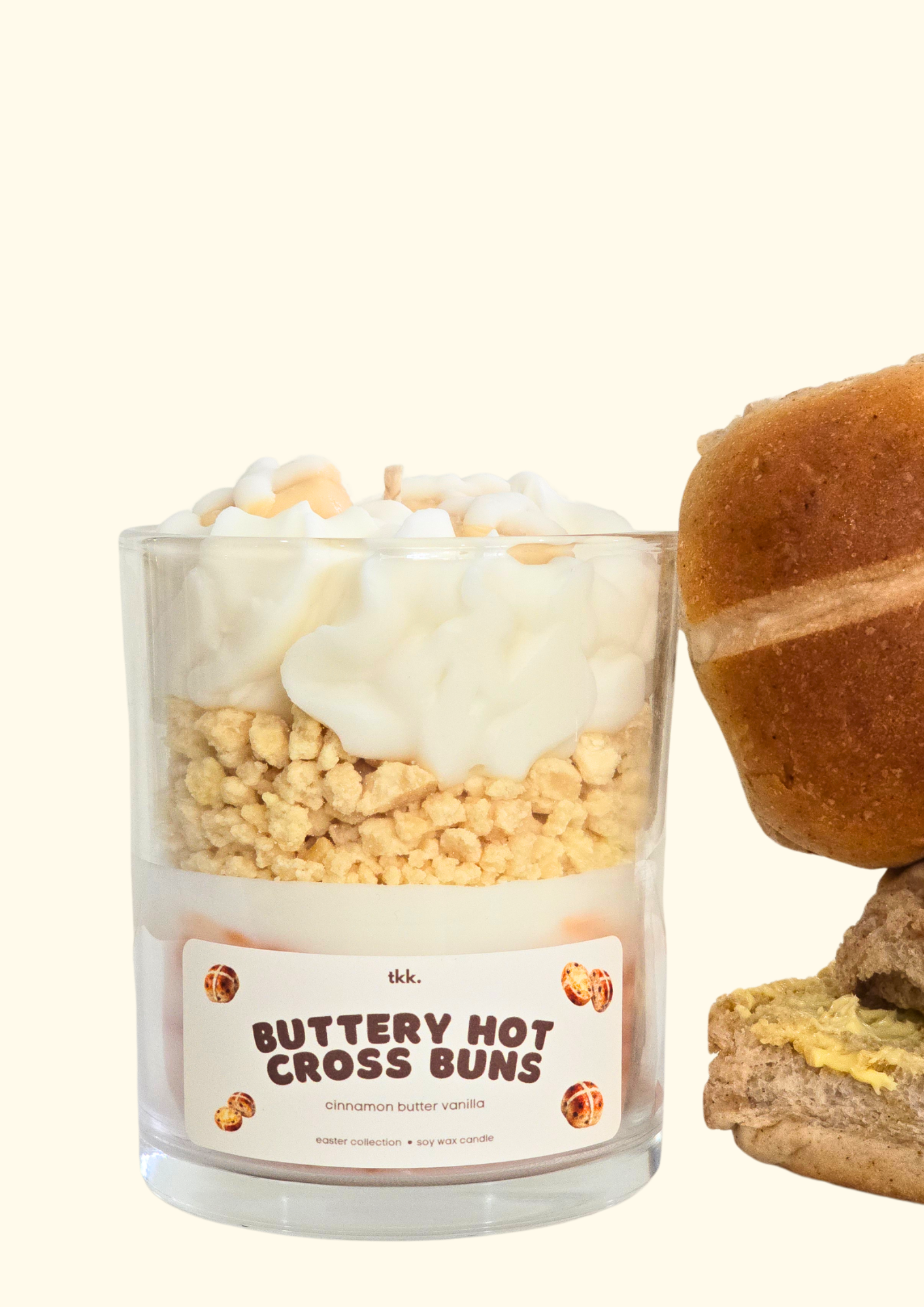 Buttery Hot Cross Buns | Dessert Candle