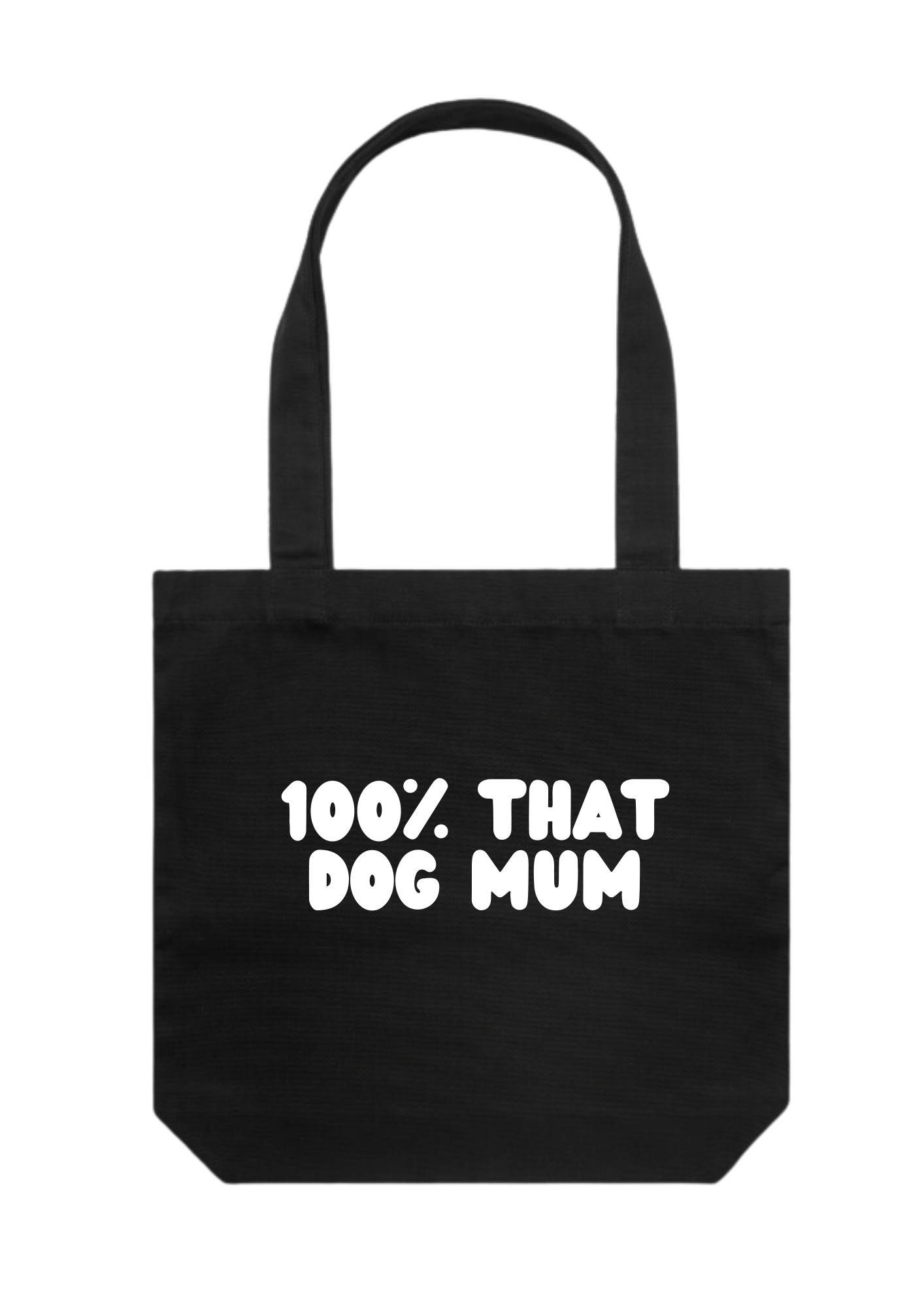 dog mum quote cotton canvas tote bag