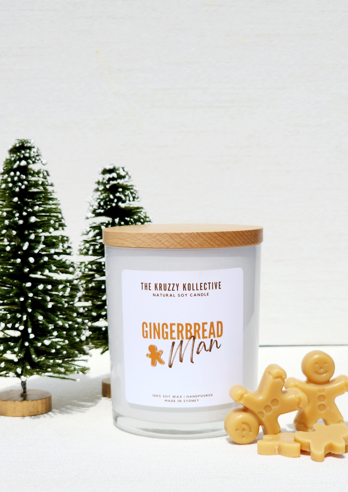 christmas candle gingerbread candle soy wax scented hand poured