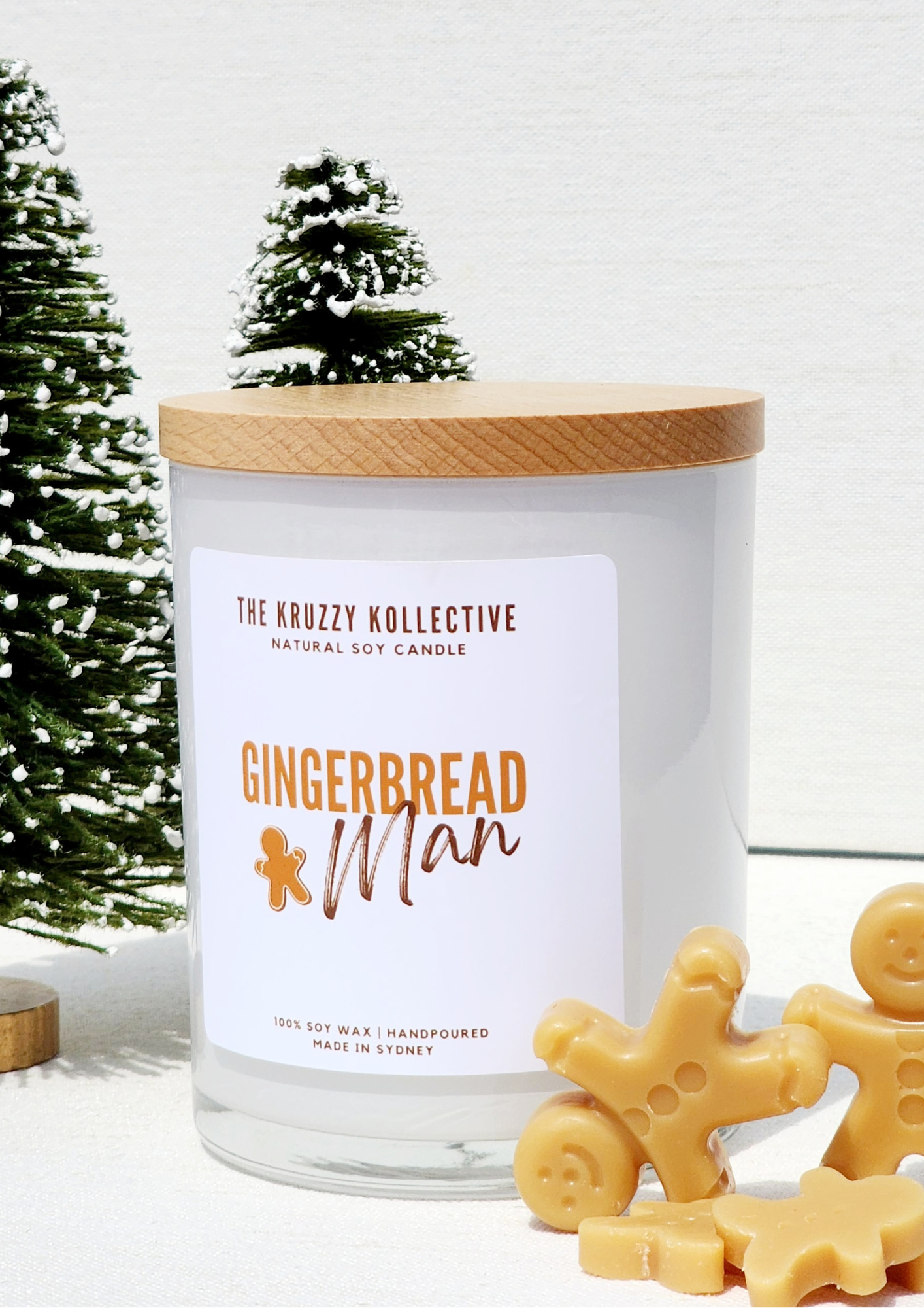 christmas candle gingerbread candle soy wax scented hand poured