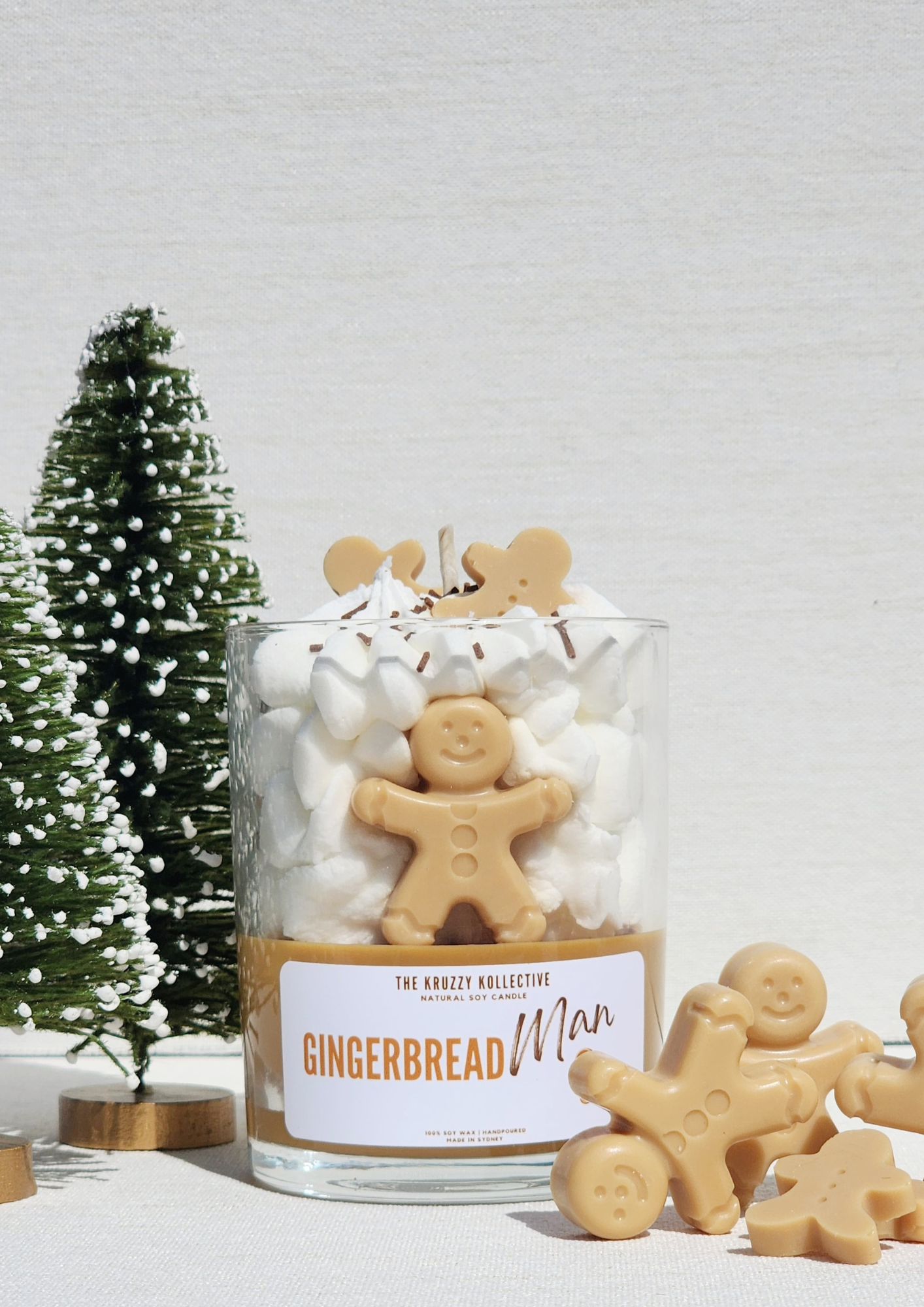 christmas candle gingerbread dessert candle soy wax scented hand poured