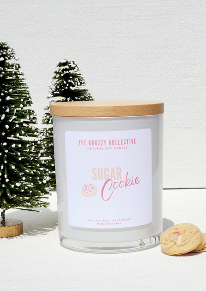 christmas candle sugar cookie candle soy wax scented hand poured
