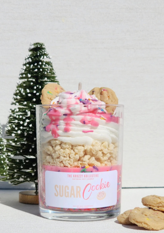 Christmas candle sugar cookie dessert candle soy wax scented hand poured