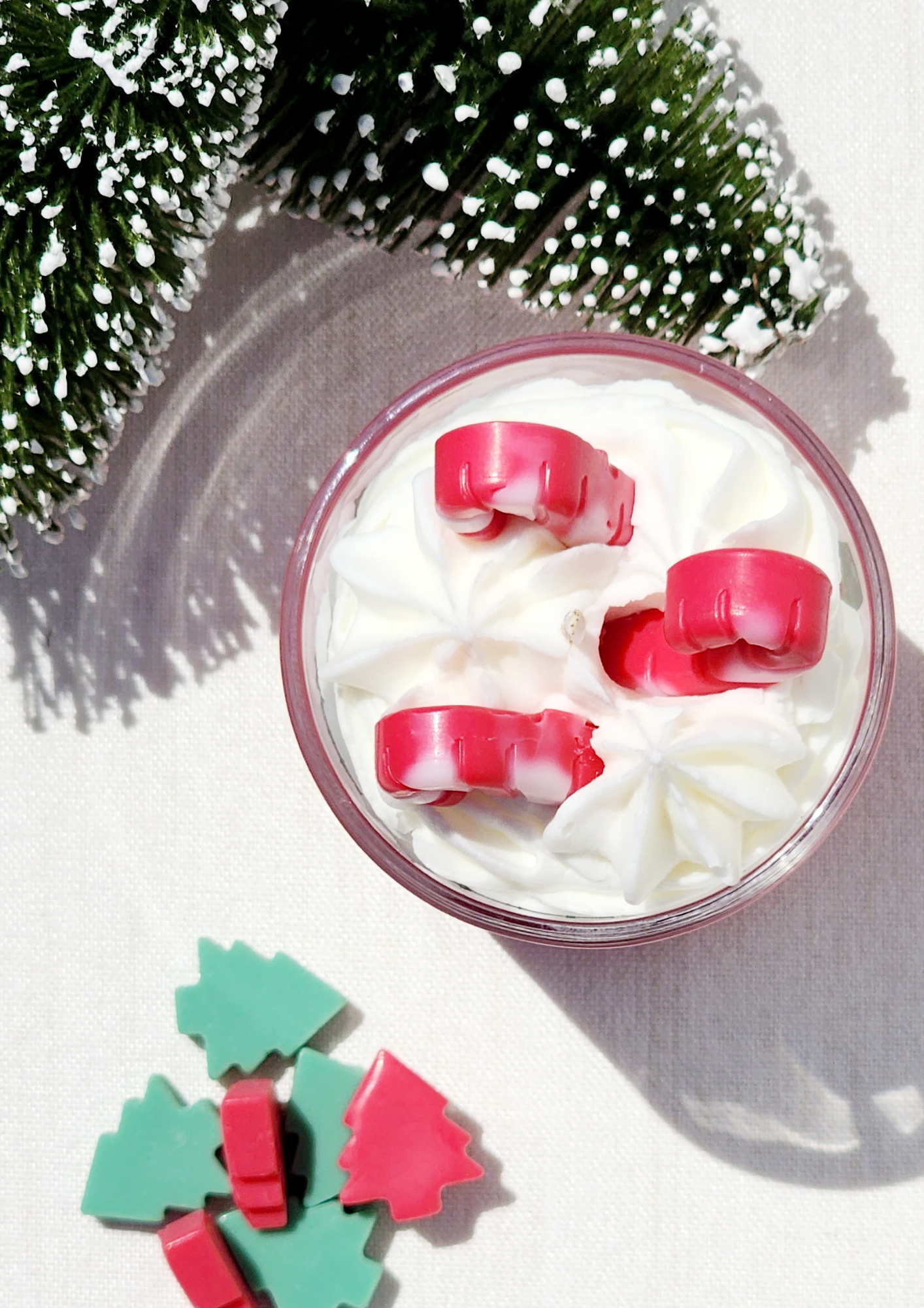 christmas candle candy cane dessert candle soy wax scented hand poured