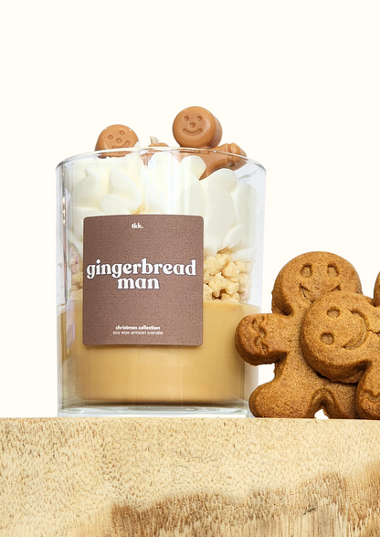 Gingerbread Man Artisan Candle