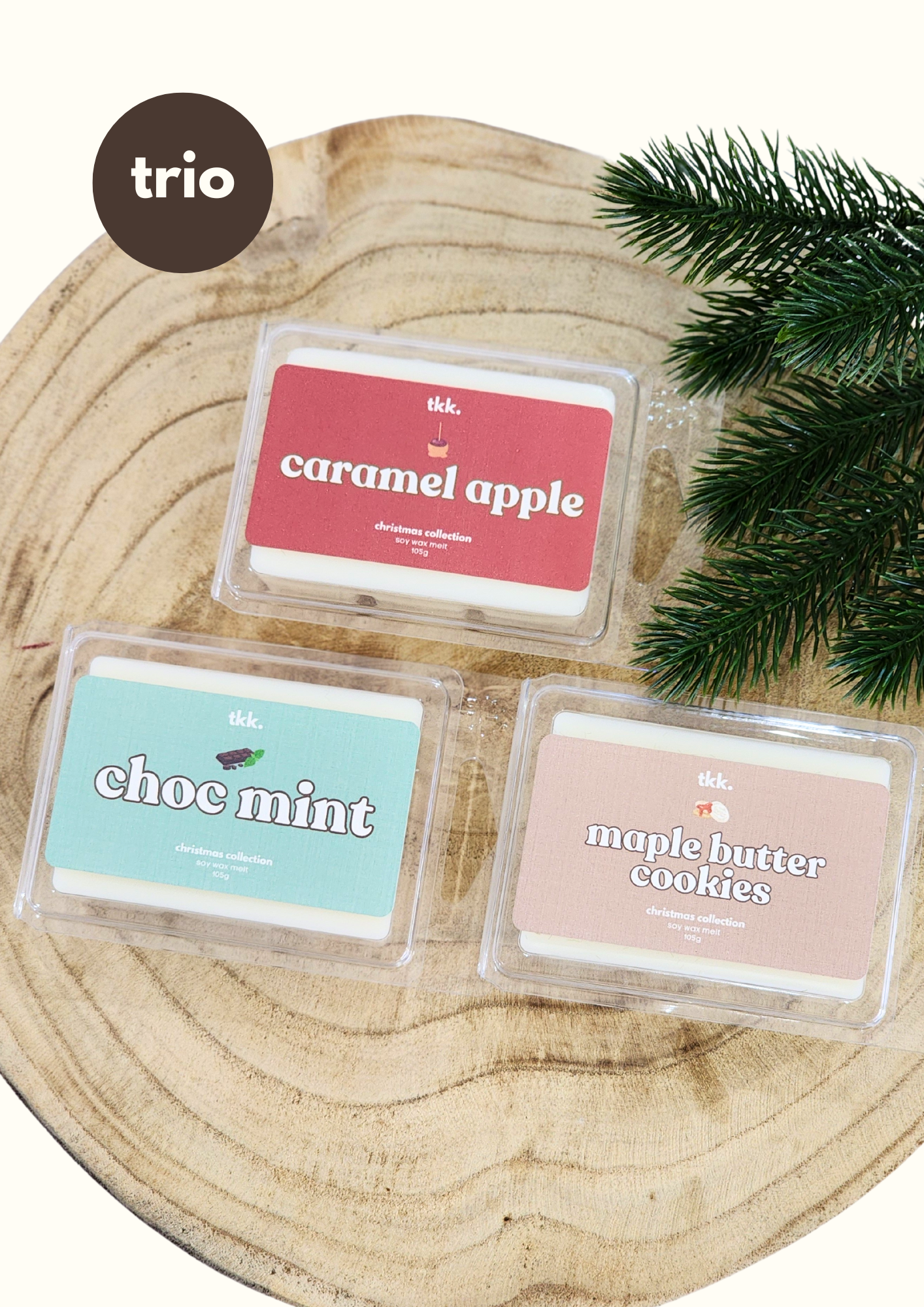 Christmas Collection Clam Shell Melt Trio