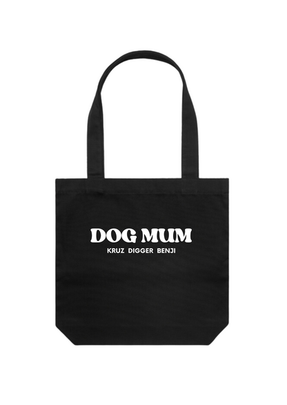 dog mum quote hoodie dog lover cotton canvas tote bag customisable custom dog mum gift
