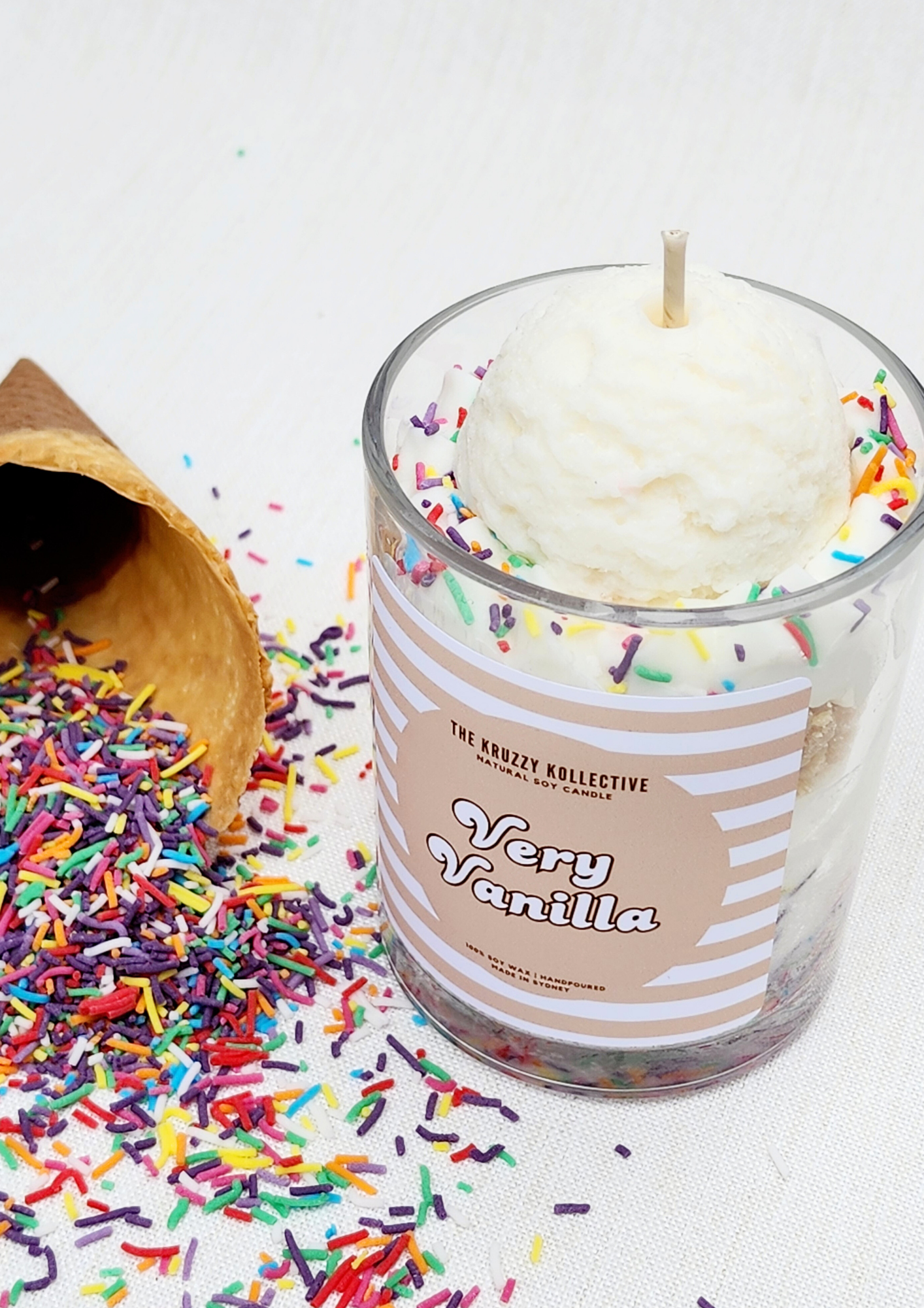 ice cream scented soy wax dessert candle handmade soy wax ice cream candle sundae candle novelty candle