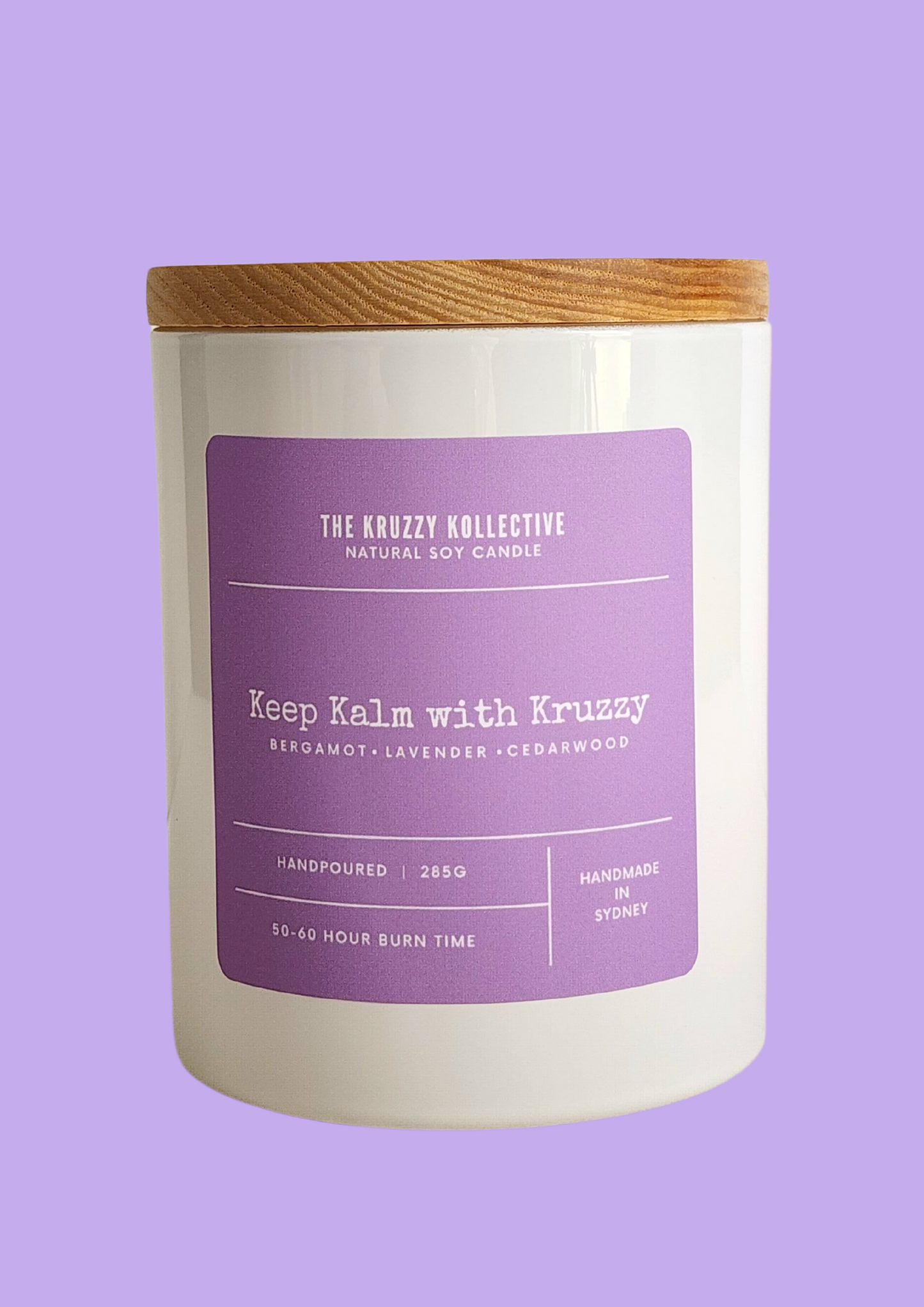 lavender soy wax candle paw print gift for dog lovers