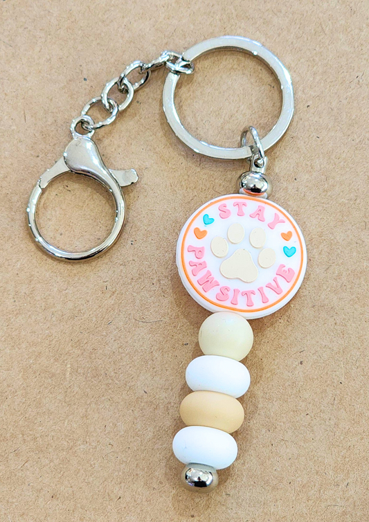 Stay Pawsitive Key Ring