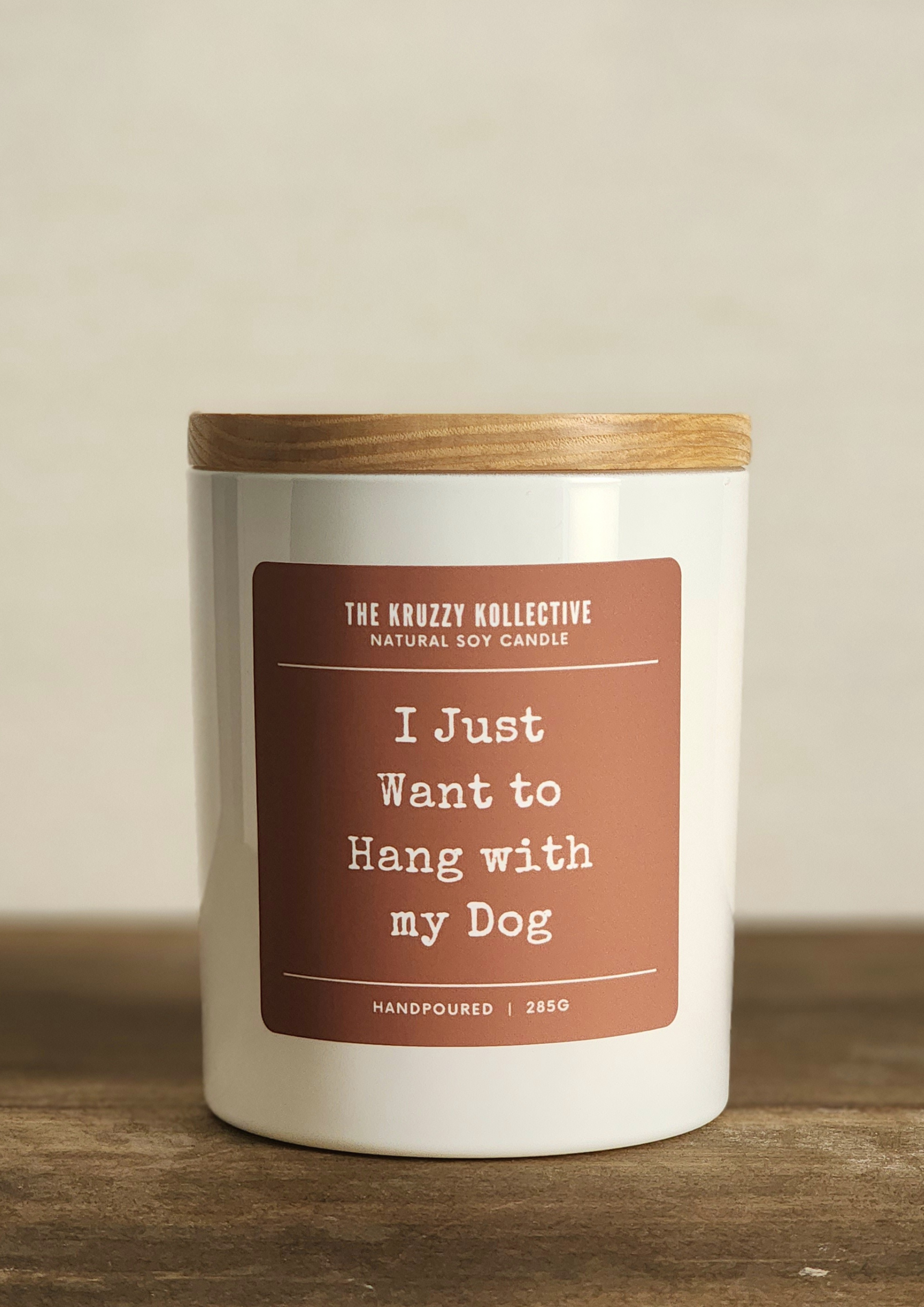 gift for dog lovers soy wax scented candle dog quote custom