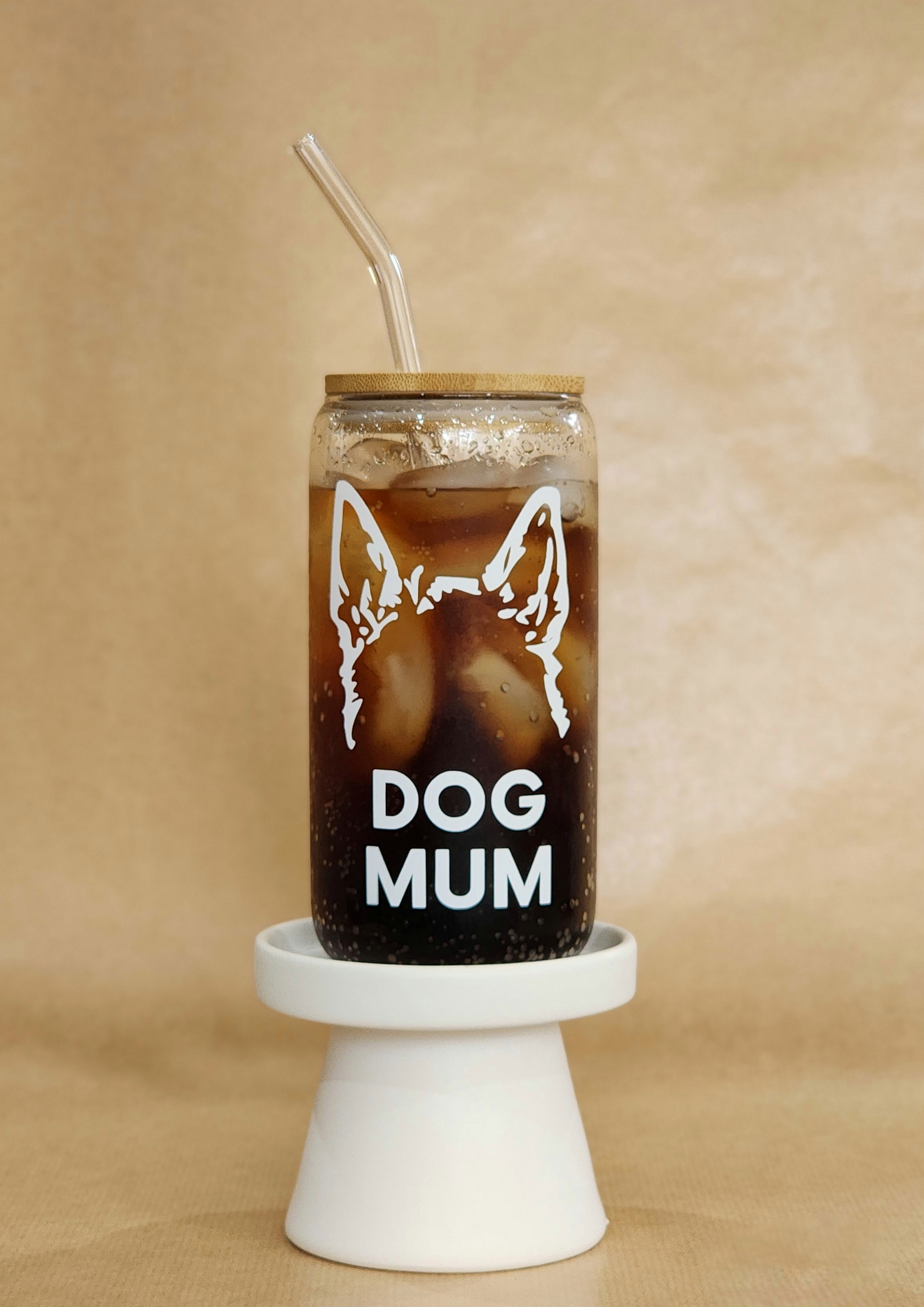 personalised pet portrait tumbler custom dog quotes glassware dog lover dog themed gift glass tumbler